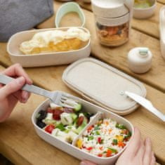 Lékué Lékué, Svačinový box Single Lunchbox To Go Organic | krémová