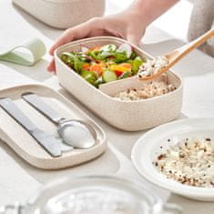 Lékué Lékué, Svačinový box Lunchbox To Go Organic | krémová