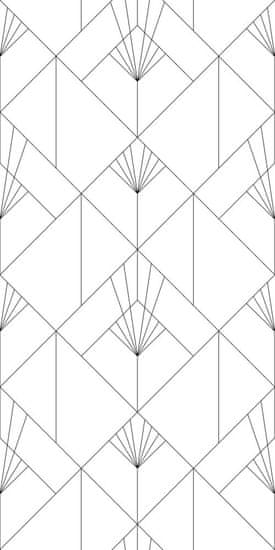 Vliesová obrazová tapeta, černobílý geometrický vzor Art Deco 158934, 150x300cm, Black & White