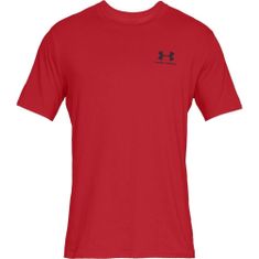 Under Armour Tričko červené M Sportstyle Left Chest SS