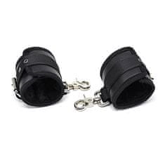 Fetish Addict Fetish Addict Leather Handcuffs with Big Hoops (Black)