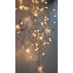 Solight LED vánoční závěs, rampouchy, 120 LED, 3m x 0,7m, přívod 6m, venkovní, teplé bílé světlo, paměť, časovač, 1V40-WW