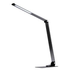 Solight LED stolní lampička stmívatelná, 11W, změna chromatičnosti, broušený hliník, stříbrná, WO51-S