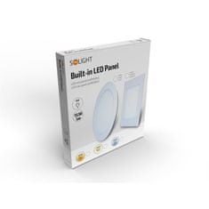 Solight LED mini panel, podhledový, 18W, 1530lm, 4000K, tenký, čtvercový, bílý, WD112