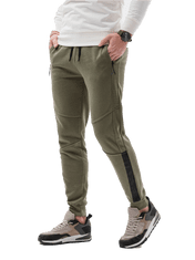 OMBRE Pánské tepláky P920 - khaki - L