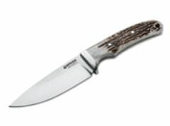 Böker Manufaktur 120520 Savannah Stag lovecký nůž 11,6 cm, paroh, kožené pouzdro