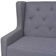 Vidaxl Dvoumístná sedačka textilní čalounění šedá