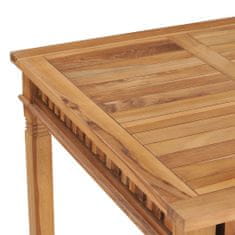 Greatstore Zahradní jídelní stůl 80 x 80 x 80 cm masivní teakové dřevo