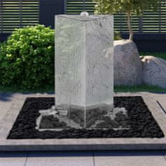 Petromila Zahradní fontána s čerpadlem nerezová ocel 76 cm trojúhelníková