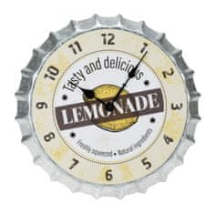 SEGNALE Hodiny nástěnné designové kov 35 cm LEMONADE KO-Y36200690lemo