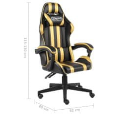 Greatstore Herní židle černo-zlatá umělá kůže