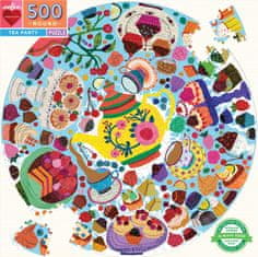 eeBoo EEBOO Kulaté puzzle Čajová párty 500 dílků