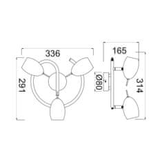 ACA ACA Lighting Spot stropní svítidlo MC1163G