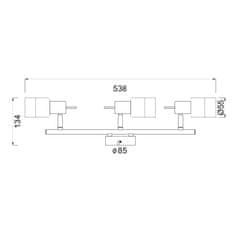 ACA ACA Lighting Spot stropní svítidlo MC6563