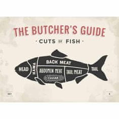 Retro Cedule Cedule The Butchers Guide - Cuts of Fish