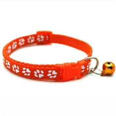 Surtep Animals Obojek pro kotě/kočku Paw 1x19-32cm Oranžová