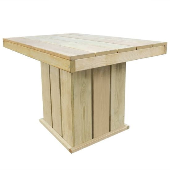 Greatstore Zahradní stůl 110 x 75 x 74 cm impregnované borové dřevo