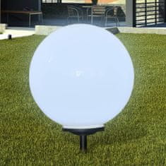 Vidaxl Zahradní lampa kulatá solární LED 50cm 1ks s hrotem