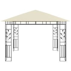 Vidaxl Altán moskytiéra a světelné řetězy 3x3x2,73m krémový 180g/m2