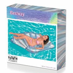 Bestway Nafukovací lehátko 43414 IRIDESCENT SHELL 185 x 114 cm stříbrná