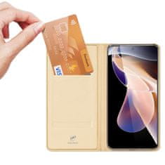 Dux Ducis Skin knížkové pouzdro na Xiaomi Poco X4 NFC Gold