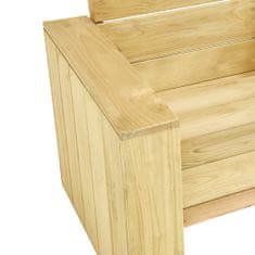 Greatstore 3dílná zahradní sedací souprava impregnované borové dřevo