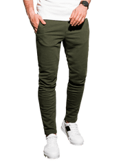 OMBRE Pánské tepláky P1004 - khaki - L