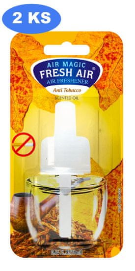 Fresh Air náhradní náplň elektrického osvěžovače 19 ml Anti Tobacco (2 ks)