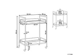 Beliani Kuchyňský servirovací vozík ,zlatý VENETA