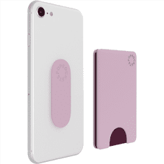 PopSockets PopWallet Blush Pink, pouzdro na mobil na karty/vizitky apod., růžové