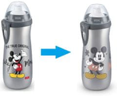 Nuk FC Láhev PP Sports Cup Disney Mickey, 450ml - šedá