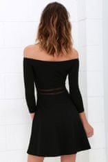 Lulus Dámské šaty YES TO THE MESH SKATER DRESS S