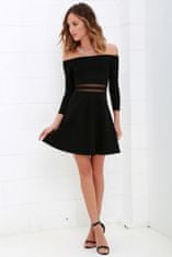 Lulus Dámské šaty YES TO THE MESH SKATER DRESS S