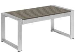 Beliani Zahradní hliníkový stůl 90 x 50 cm tmavě šedý SALERNO