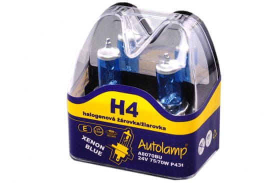 AUTOLAMP Sada 2 kusů žárovek typ H4 Xenon Blue, příkon 75/70W, napětí 24V