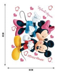 AG Design Samolepka na zeď DISNEY MINNIE A MICKEY SPOLU 65 x 85 cm