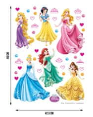 AG Design Samolepka na zeď DISNEY PRINCEZNY A ŠPERKY 42,5 cm x 65 cm