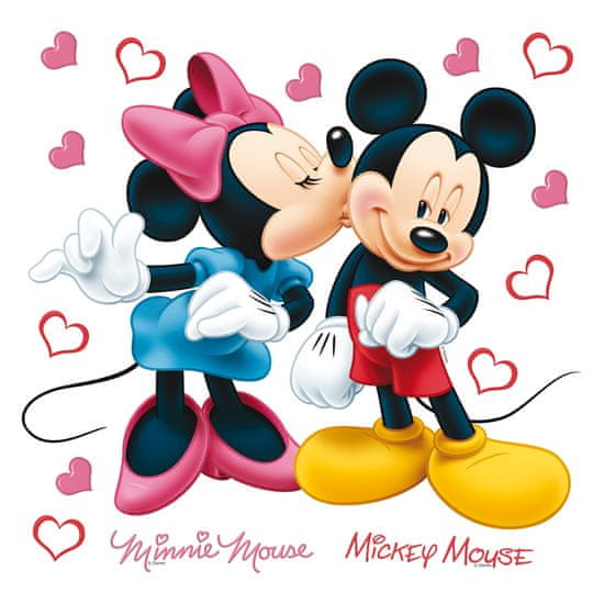 AG Design Samolepka na zeď DISNEY MINNIE A MICKEY SPOLU 30 cm x 30 cm