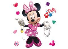 AG Design Samolepka na zeď DISNEY MINNIE A ŠPERKY 30 cm x 30 cm