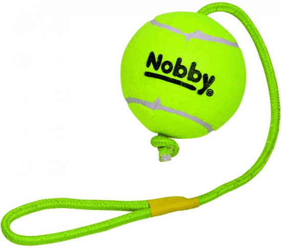 Nobby Hračka pro psy Tennisový míč s lanem XXL