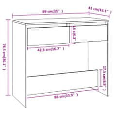 Vidaxl Konzolový stolek dub sonoma 89 x 41 x 76,5 cm ocel