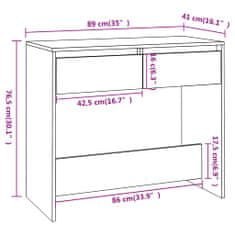 Greatstore Konzolový stolek betonově šedý 89 x 41 x 76,5 cm ocel