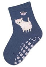 Sterntaler ponožky protiskluzové ABS dívčí 2 páry tmavě modré, kočička 8002226, 18