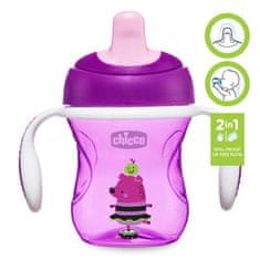 Chicco Hrneček Training s držadly 200 ml fialový 6m+