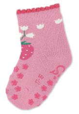 Sterntaler ponožky na lezení protiskluzové dívčí 2 páry růžové, tmavě modré jahůdka s froté uvnitř 8012223, 22
