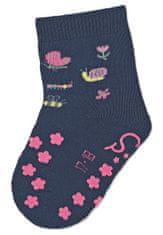 Sterntaler ponožky na lezení protiskluzové dívčí 2 páry růžové, tmavě modré jahůdka s froté uvnitř 8012223, 22