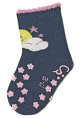 Sterntaler ponožky na lezení protiskluzové dívčí 2 páry tmavě modré, sluníčko,kytičky 8012233, 20
