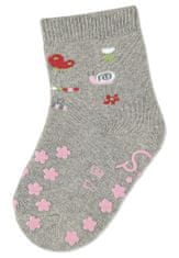 Sterntaler ponožky na lezení protiskluzové dívčí 2 páry růžové, šedé jahůdka s froté uvnitř 8012223, 22
