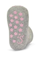 Sterntaler ponožky na lezení protiskluzové dívčí 2 páry růžové, šedé jahůdka s froté uvnitř 8012223, 22