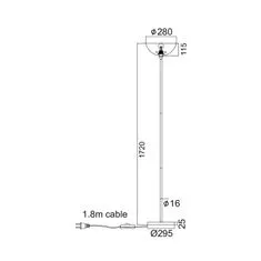 ACA ACA Lighting Floor a amp;Table stojanové svítidlo KS2026F1BK